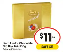 IGA Lindt Lindor Chocolate Gift Box Selected Varieties offer
