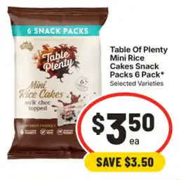 IGA Table Plenty Mini Rice Cakes offer