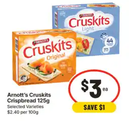 IGA Arnott's Cruskits Crispbread offer