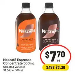 IGA Nescafe Espresso Concentrate offer