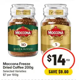 IGA Moccona Freeze Dried Coffee offer