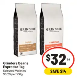 IGA Grinders Beans Espresso offer