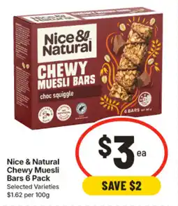 IGA Nice & Natural Chewy Muesli Bars offer