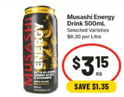 IGA Musashi Energy Drink offer