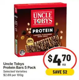IGA Uncle Tobys Protein Bars offer