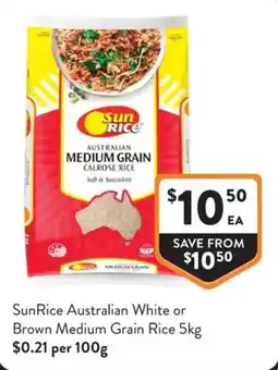 Foodworks SunRice Australian Medium Grain Rice offer