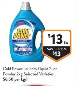 Foodworks Cold Power Laundry Liquid offer