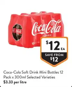 Foodworks Coca-Cola Soft Drink Mini Bottles offer