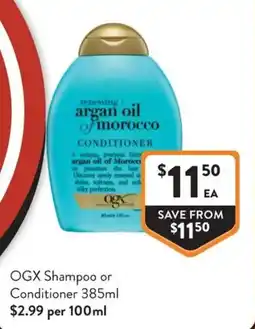 Foodworks OGX renewing argan oil of morocco conditioner offer