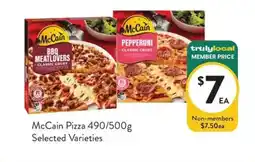 Foodworks McCain Pizza Selected Varieties offer