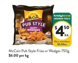 Foodworks McCain Pub Style Wedges offer