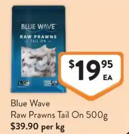 Foodworks Blue Wave Raw Prawns Tail On offer
