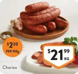 Foodworks Chorizo offer