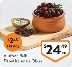 Foodworks Ausfresh Bulk Pitted Kalamata Olives offer