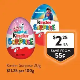 Foodworks Kinder Surprise offer