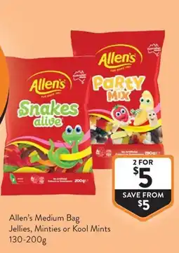 Foodworks Allen's Snakes alive offer