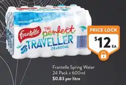 Foodworks Frantelle Spring Water offer