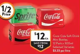 Foodworks Coca-Cola Soft Drink Mini Bottles offer
