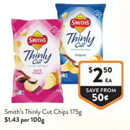 Foodworks Smith's Thinly Cut Chips offer