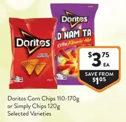 Foodworks Doritos Corn Chips offer