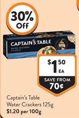 Foodworks Captain's Table Water Crackers offer
