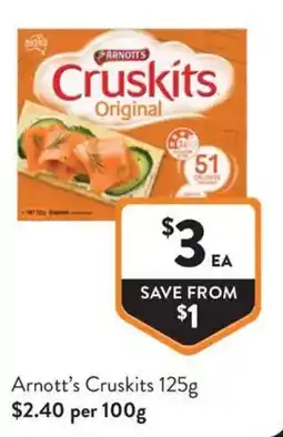 Foodworks Arnott's Cruskits Original offer