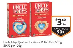 Foodworks Uncle Tobys Rolled Oats offer