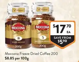Foodworks Moccona Freeze Dried Coffee offer