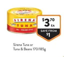 Foodworks Sirena Tuna offer