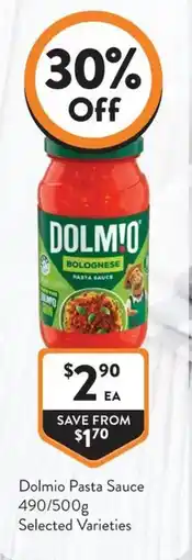 Foodworks Dolmio Pasta Sauce offer