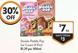 Foodworks Streets Paddle Pop Ice Cream offer