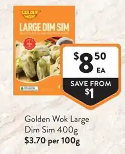 Foodworks Golden Wok Large Dim Sim offer