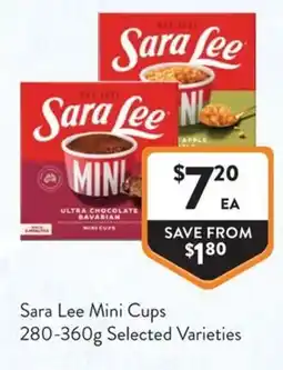 Foodworks Sara Lee Mini Cups offer