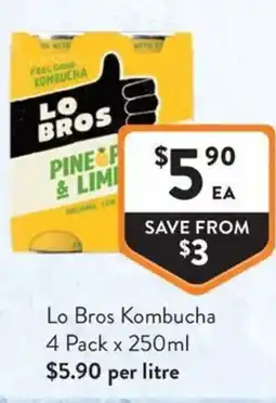 Foodworks Lo Bros Kombucha offer