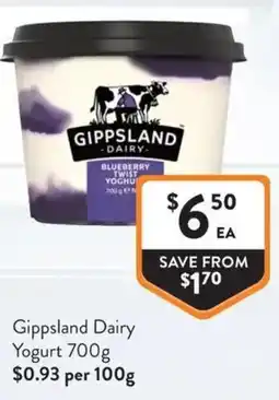 Foodworks Gippsland Dairy Yogurt offer