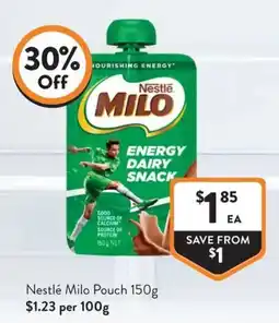 Foodworks Nestlé Milo Pouch offer