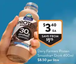 Foodworks Dairy Farmers Protein Smoothie+ Drink offer