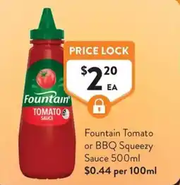 Foodworks Fountain Tomato Sauce offer