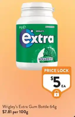 Foodworks Wrigley's Extra Gum Bottle offer