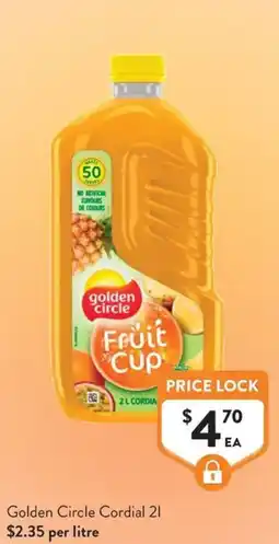 Foodworks Golden Circle Fruit Cup Cordial offer