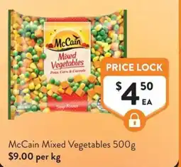 Foodworks McCain Mixed Vegetables offer