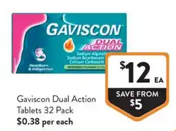 Foodworks Gaviscon Dual Action Tablets offer