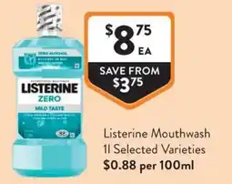Foodworks Listerine Mouthwash offer