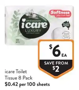 Foodworks icare Toilet Tissue offer