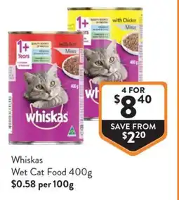 Foodworks Whiskas Wet Cat Food offer