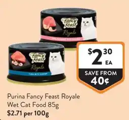 Foodworks Purina Fancy Feast Royale Wet Cat Food offer