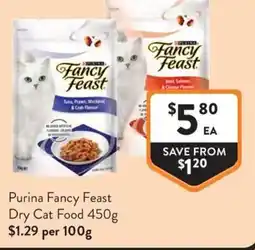 Foodworks Purina Fancy Feast Dry Cat Food offer
