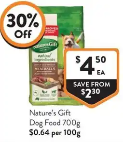 Foodworks Nature's Gift Dog Food offer