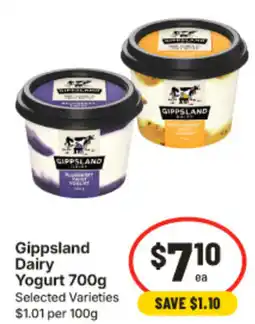 IGA Gippsland Dairy Yogurt offer