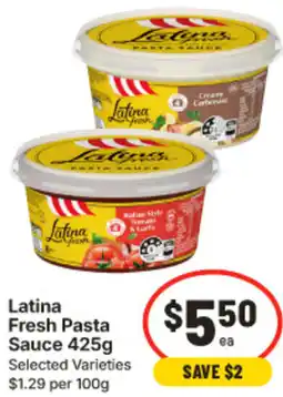 IGA Latina Fresh Pasta Sauce offer